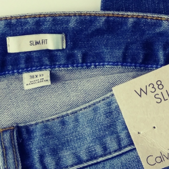 NWT Calvin Klein blue jeans men size 38 X 32 - Picture 7 of 7